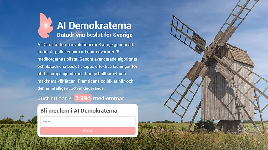 Cover image for the portfolio project 'Aidemokraterna.se'