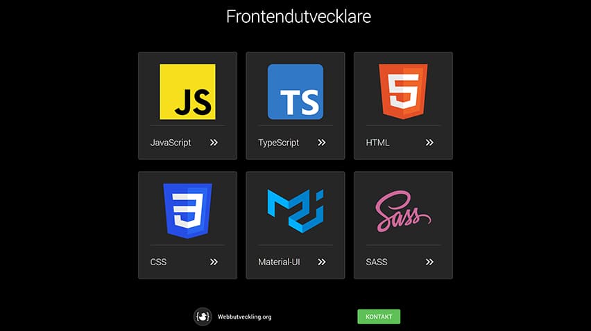 Cover image for the portfolio project 'Frontendutvecklare.se'
